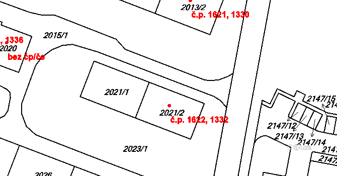 Tachov 1841 na parcele st. 2023/2 v KÚ Tachov, Katastrální mapa
