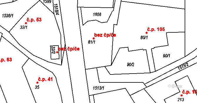 Hlubočec 38083931 na parcele st. 81/1 v KÚ Hlubočec, Katastrální mapa