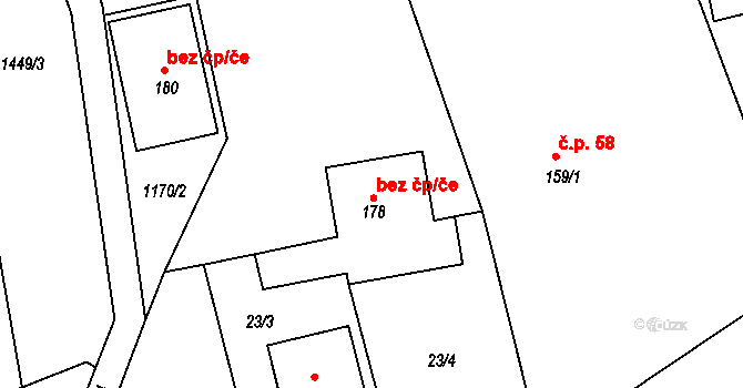 Čechtice 41956931 na parcele st. 178 v KÚ Jeníkov u Vlašimi, Katastrální mapa