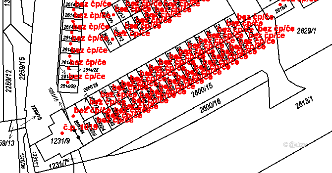 Třinec 42688931 na parcele st. 2600/40 v KÚ Lyžbice, Katastrální mapa