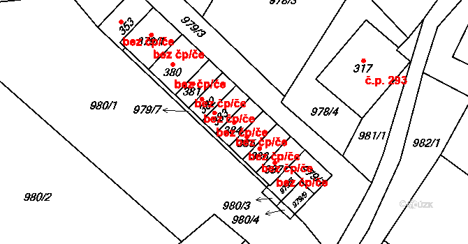 Bozkov 43582931 na parcele st. 384 v KÚ Bozkov, Katastrální mapa