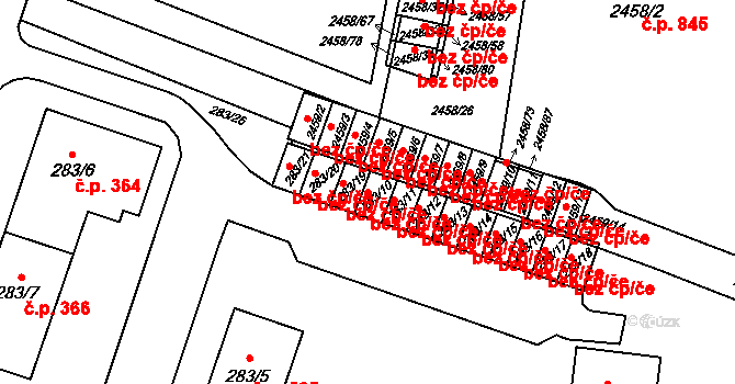 Nový Bohumín 29, Bohumín na parcele st. 283/10 v KÚ Nový Bohumín, Katastrální mapa