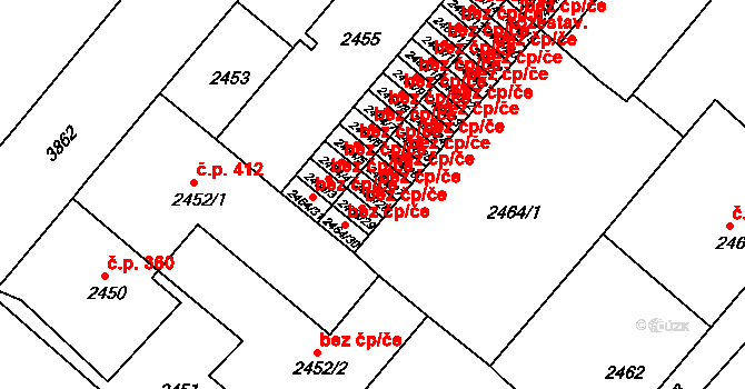 Kutná Hora 44007931 na parcele st. 2464/28 v KÚ Kutná Hora, Katastrální mapa