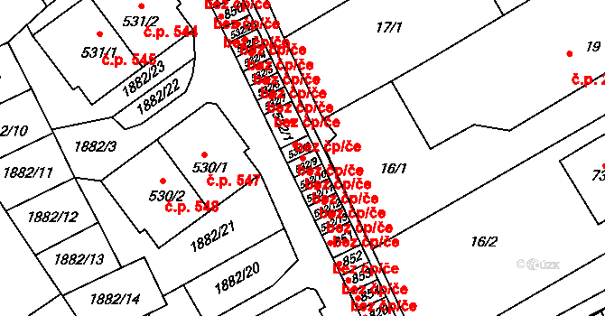 Solnice 44311931 na parcele st. 532/9 v KÚ Solnice, Katastrální mapa