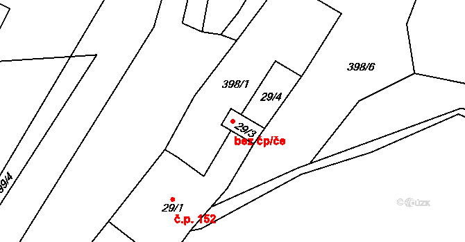 Březová nad Svitavou 46403931 na parcele st. 29/3 v KÚ Březová nad Svitavou, Katastrální mapa