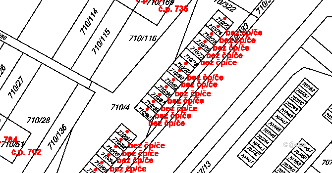 Boršov nad Vltavou 50493931 na parcele st. 710/84 v KÚ Boršov nad Vltavou, Katastrální mapa