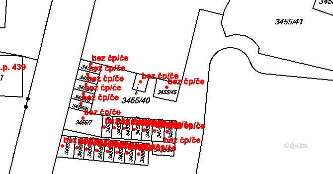 Teplice 54063931 na parcele st. 3455/45 v KÚ Teplice, Katastrální mapa