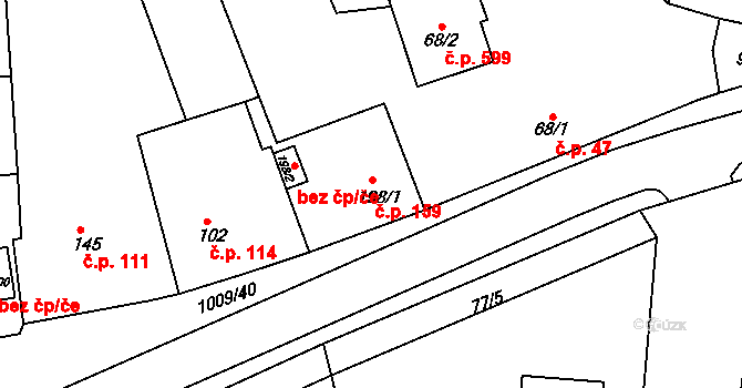 Šťáhlavy 159 na parcele st. 198/1 v KÚ Šťáhlavy, Katastrální mapa