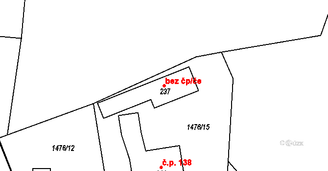Jabloňov 120586932 na parcele st. 237 v KÚ Jabloňov u Velkého Meziříčí, Katastrální mapa