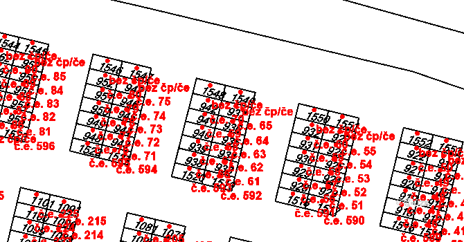 Řetenice 64, Teplice na parcele st. 936 v KÚ Teplice-Řetenice, Katastrální mapa