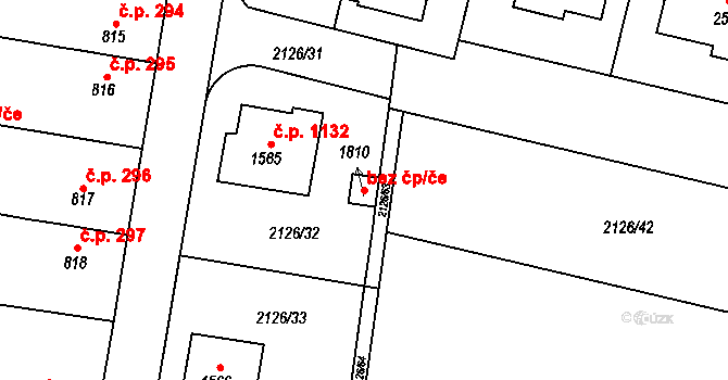 Uničov 47392932 na parcele st. 1810 v KÚ Uničov, Katastrální mapa