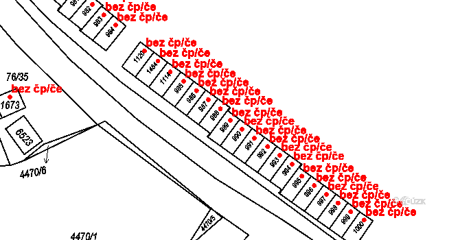Hrušovany nad Jevišovkou 47496932 na parcele st. 989 v KÚ Hrušovany nad Jevišovkou, Katastrální mapa