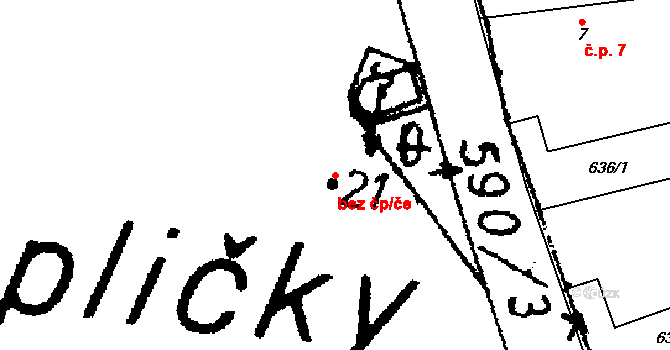 Český Rudolec 47502932 na parcele st. 21 v KÚ Dolní Bolíkov-Nová Ves, Katastrální mapa