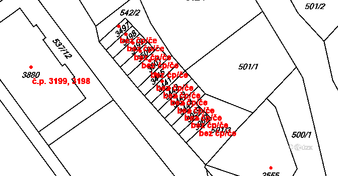Jablonec nad Nisou 48833932 na parcele st. 3442 v KÚ Jablonec nad Nisou, Katastrální mapa