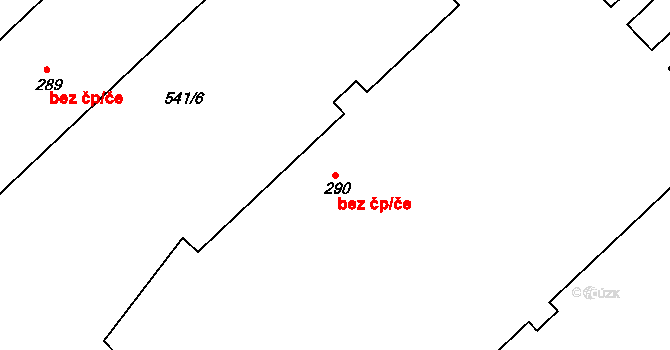 Rosice 49168932 na parcele st. 290 v KÚ Rosice u Chrasti, Katastrální mapa