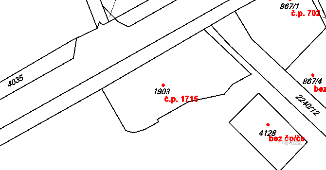 Dvůr Králové nad Labem 1715 na parcele st. 1903 v KÚ Dvůr Králové nad Labem, Katastrální mapa