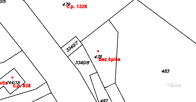 Pelhřimov 39260933 na parcele st. 478 v KÚ Pelhřimov, Katastrální mapa