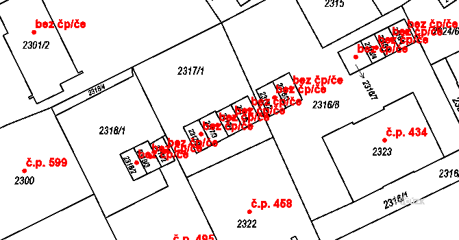 Opava 43176933 na parcele st. 2317/4 v KÚ Opava-Předměstí, Katastrální mapa