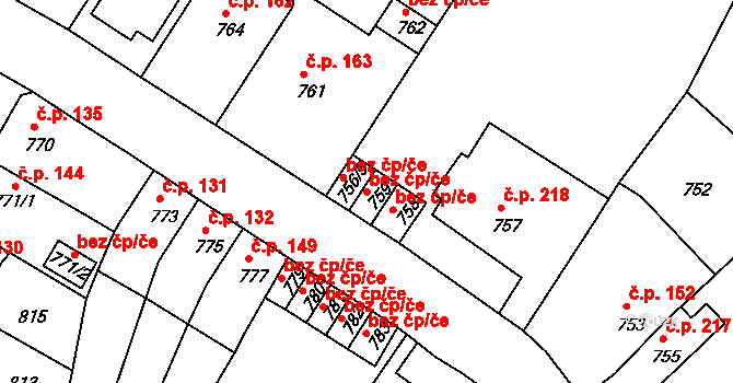 Bystřany 45103933 na parcele st. 759 v KÚ Bystřany, Katastrální mapa