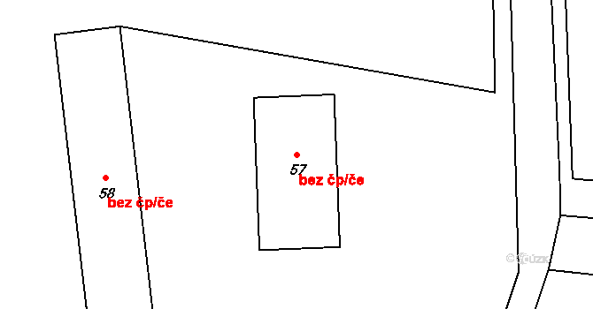 Borová Lada 48170933 na parcele st. 57 v KÚ Černá Lada, Katastrální mapa