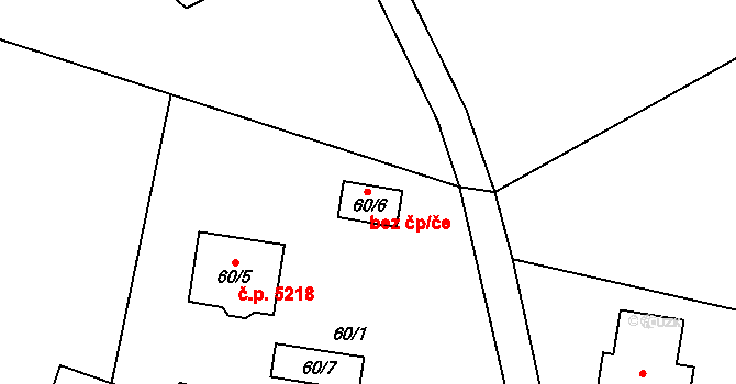 Jablonec nad Nisou 54036933 na parcele st. 60/6 v KÚ Lukášov, Katastrální mapa