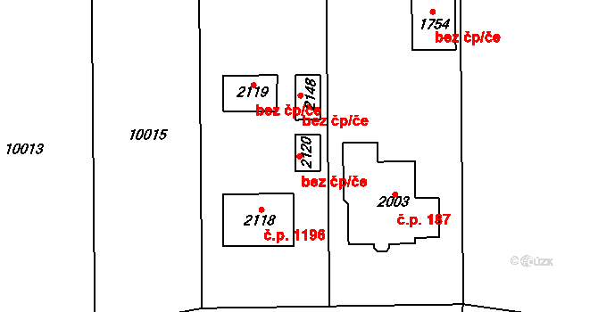 Hrušovany nad Jevišovkou 78401933 na parcele st. 2120 v KÚ Hrušovany nad Jevišovkou, Katastrální mapa