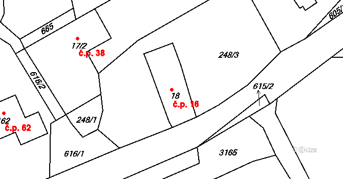 Slemeno 16, Synkov-Slemeno na parcele st. 18 v KÚ Slemeno u Rychnova nad Kněžnou, Katastrální mapa
