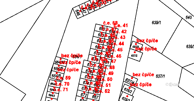 Miřetice u Klášterce nad Ohří 64, Klášterec nad Ohří na parcele st. 679 v KÚ Miřetice u Klášterce nad Ohří, Katastrální mapa