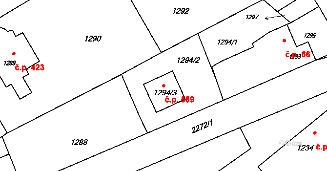 Suchdol nad Odrou 559 na parcele st. 1294/3 v KÚ Suchdol nad Odrou, Katastrální mapa