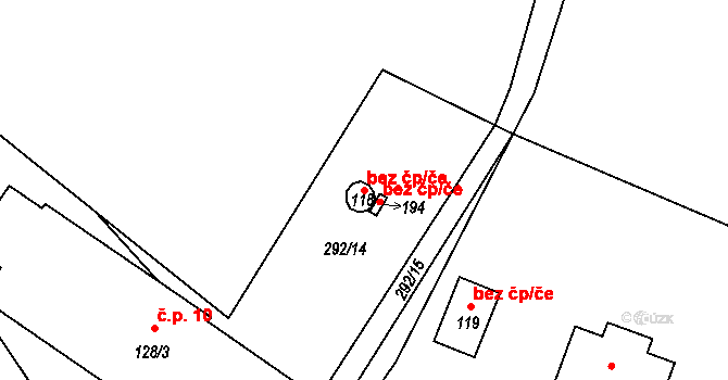Loukovec 39303934 na parcele st. 118 v KÚ Loukovec, Katastrální mapa