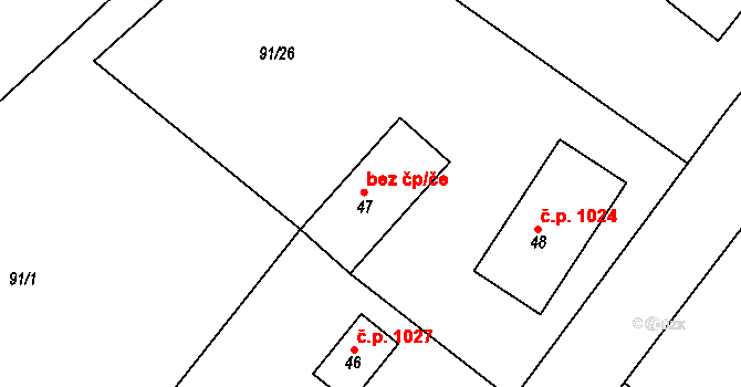 Kozlov 41443934 na parcele st. 47 v KÚ Kozlov u Velkého Újezdu, Katastrální mapa