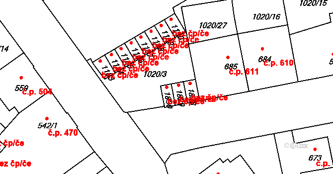 Blatná 42444934 na parcele st. 1830 v KÚ Blatná, Katastrální mapa