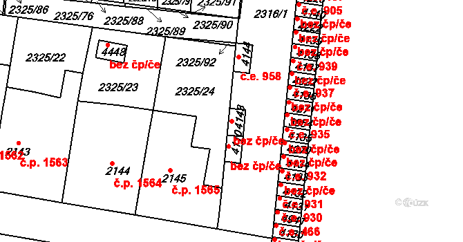 Rakovník 44452934 na parcele st. 4143 v KÚ Rakovník, Katastrální mapa