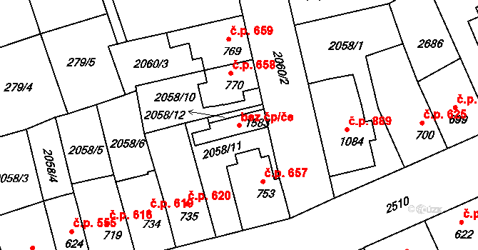 Ústí nad Orlicí 45534934 na parcele st. 1583 v KÚ Ústí nad Orlicí, Katastrální mapa