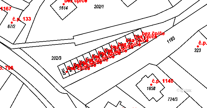 Červený Kostelec 46431934 na parcele st. 1049 v KÚ Červený Kostelec, Katastrální mapa