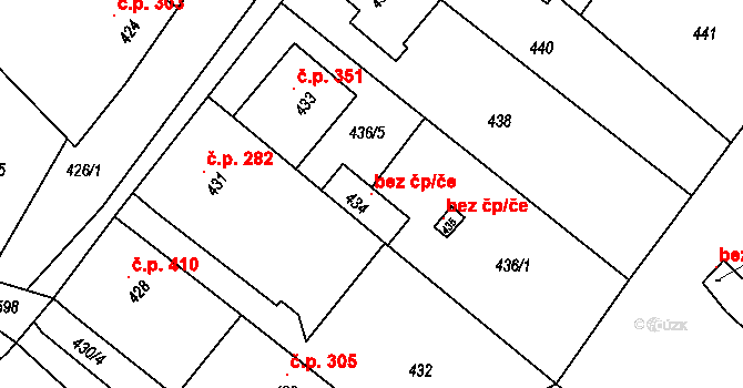 Bošovice 102450935 na parcele st. 434 v KÚ Bošovice, Katastrální mapa