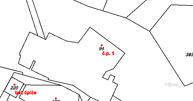 Skuhrov 1, Lomnice nad Popelkou na parcele st. 94 v KÚ Rváčov, Katastrální mapa