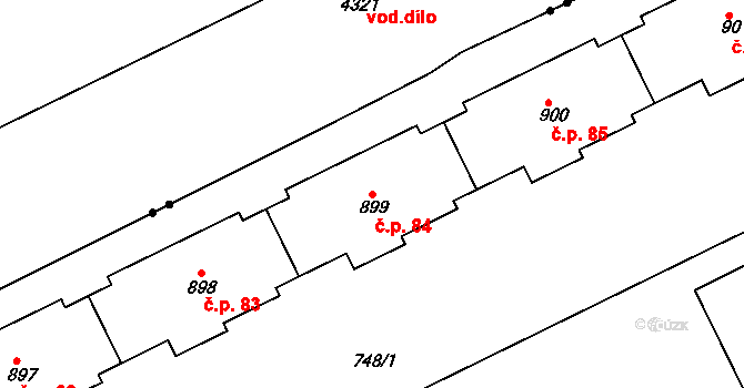 Strakonice II 84, Strakonice na parcele st. 899 v KÚ Nové Strakonice, Katastrální mapa