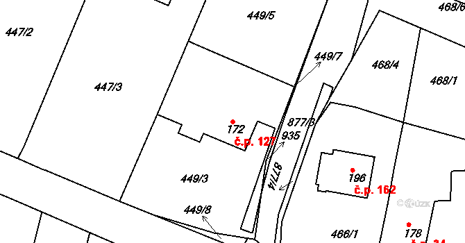 Starý Rožmitál 127, Rožmitál pod Třemšínem na parcele st. 172 v KÚ Starý Rožmitál, Katastrální mapa