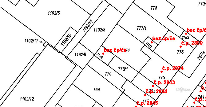 Chomutov 39097935 na parcele st. 773/2 v KÚ Chomutov II, Katastrální mapa