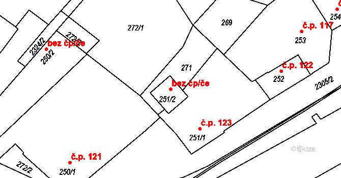 Vlašim 39398935 na parcele st. 251/2 v KÚ Vlašim, Katastrální mapa