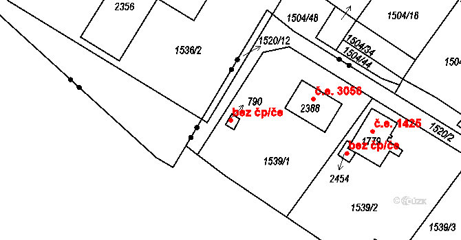 Plzeň 40259935 na parcele st. 790 v KÚ Litice u Plzně, Katastrální mapa