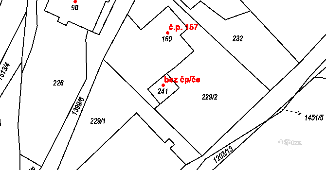 Semanín 41793935 na parcele st. 241 v KÚ Semanín, Katastrální mapa
