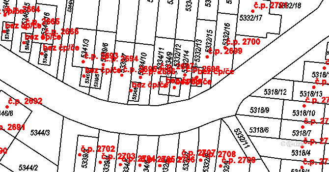 Brno 45531935 na parcele st. 5334/9 v KÚ Žabovřesky, Katastrální mapa
