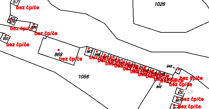 Kožlany 82299935 na parcele st. 965 v KÚ Hedčany, Katastrální mapa