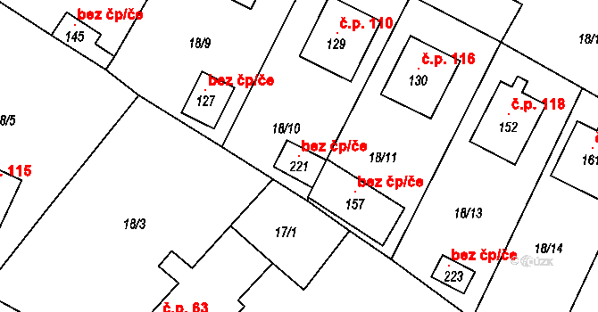Kluky 118879936 na parcele st. 221 v KÚ Kluky u Čáslavi, Katastrální mapa