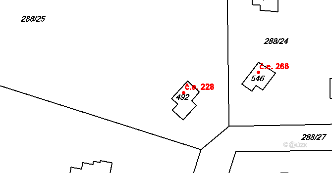 Jevany 228, Katastrální mapa