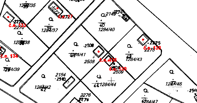 Úšovice 136, Mariánské Lázně na parcele st. 2508 v KÚ Úšovice, Katastrální mapa