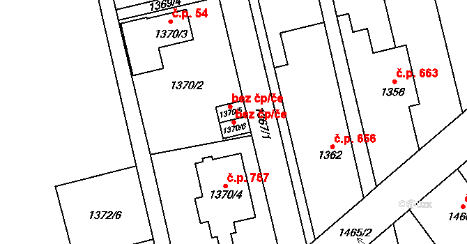 Opava 41726936 na parcele st. 1370/6 v KÚ Kylešovice, Katastrální mapa