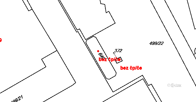 Zlín 48855936 na parcele st. 640 v KÚ Louky nad Dřevnicí, Katastrální mapa